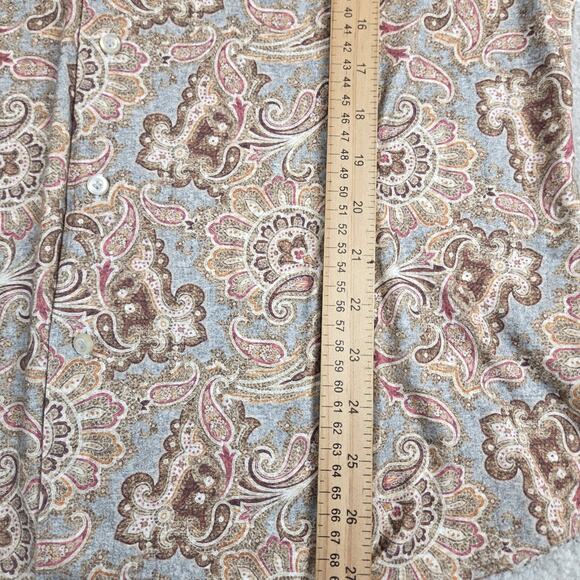 Emanuel Berg Modern Fit Mens Byron Dress Shirt L /XL Paisley Soft Stretch - Picture 9 of 9